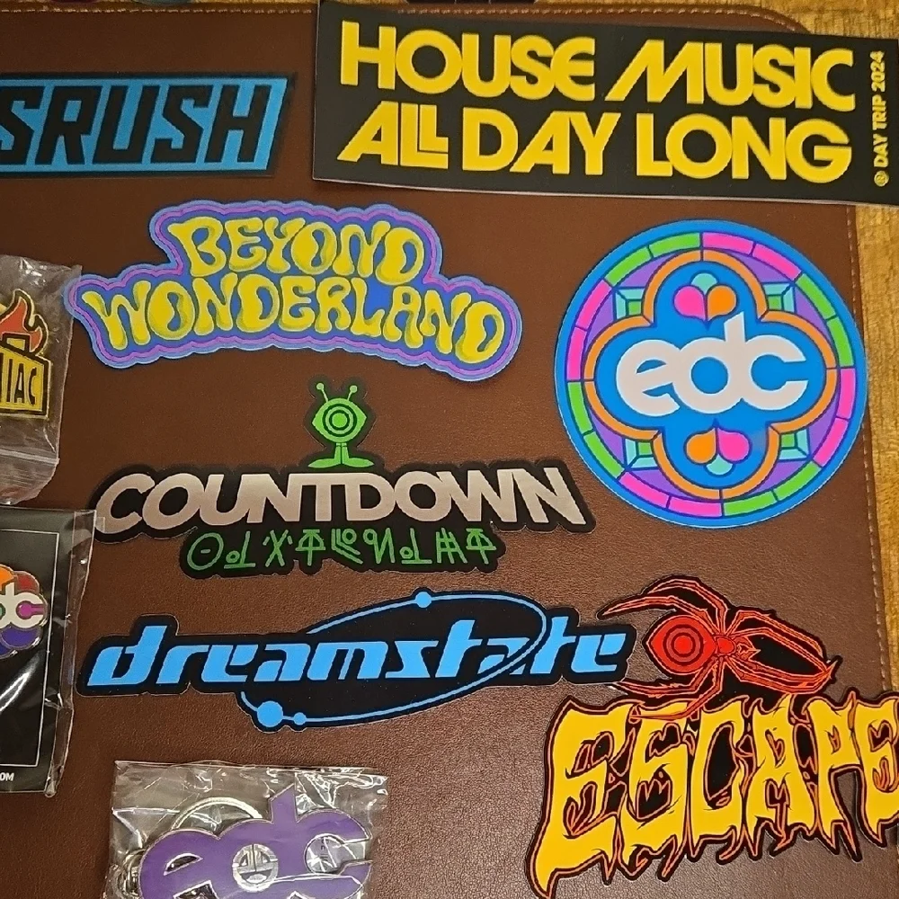 Insomniac EDC Sticker Pins And Key Chain Collection - Multicolor